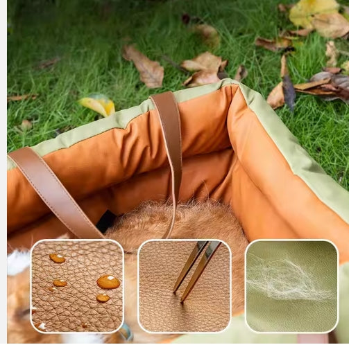 Dog Car Seat Bed with Safety Buckle