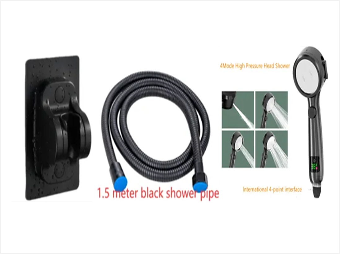 Temperature Display Pressurized Shower Head