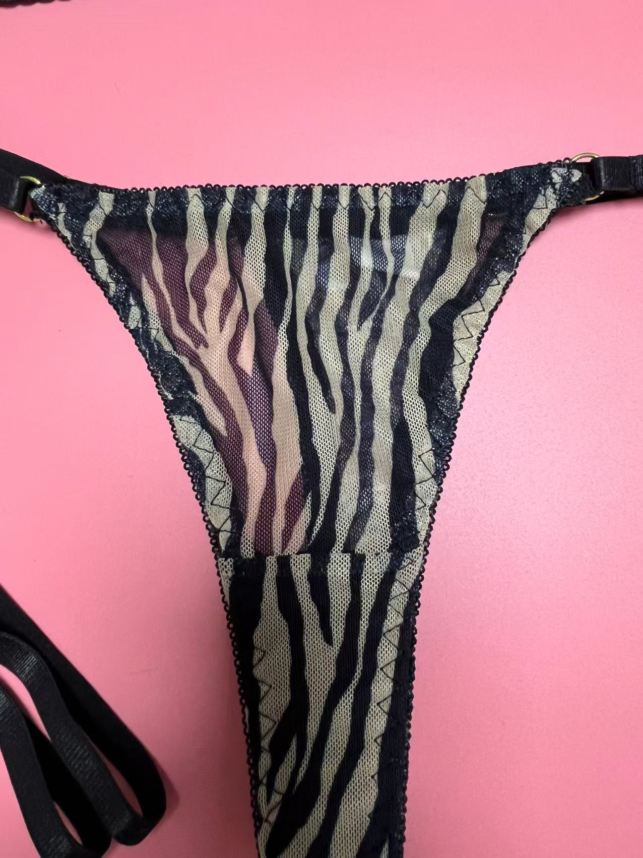 Underwear Zebra Pattern Suit Women