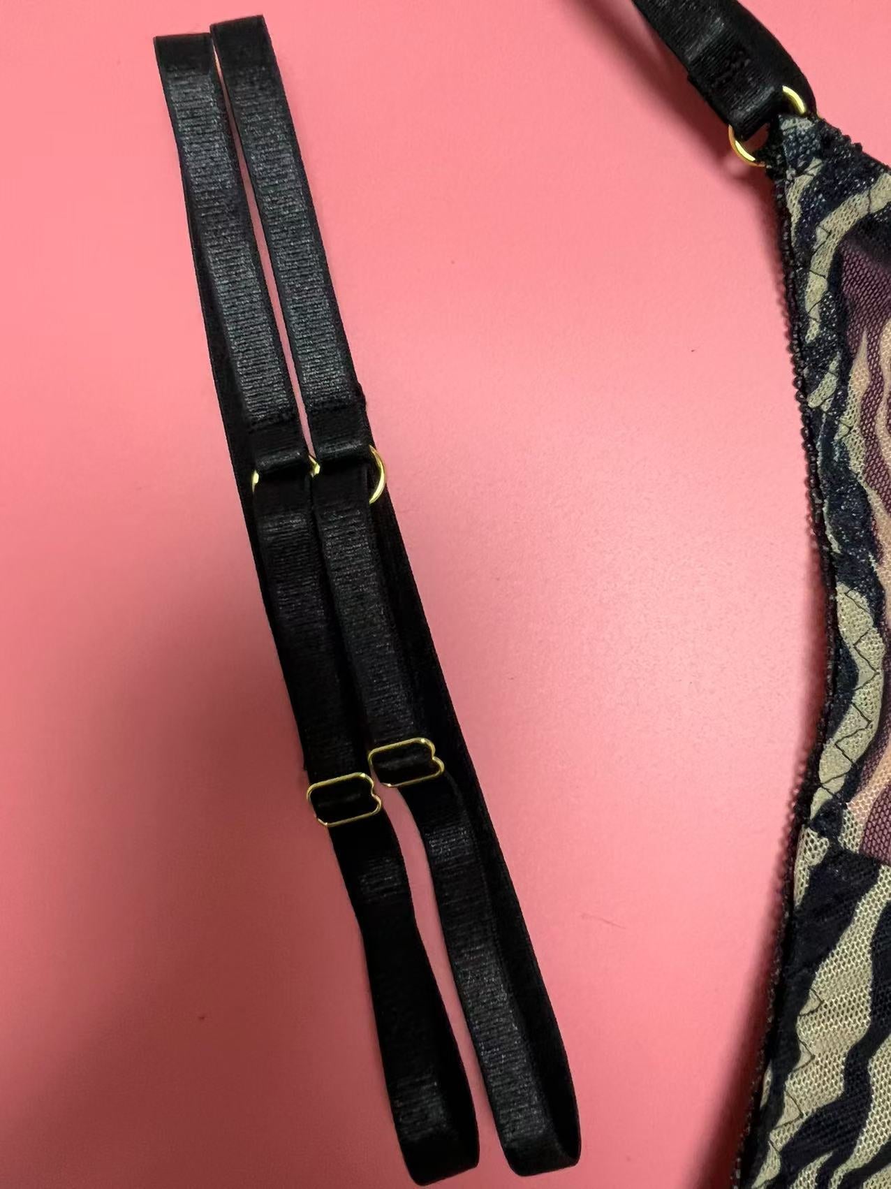 Underwear Zebra Pattern Suit Women